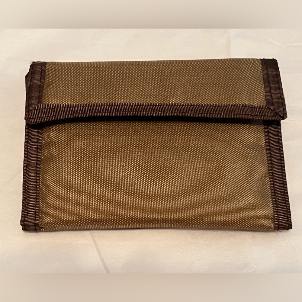 Men's Brown Nylon Card & Key Holder Wallet - Slim Organizer